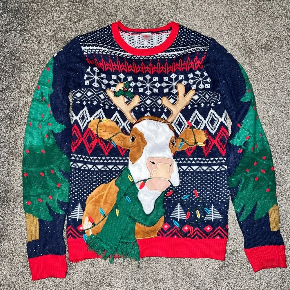 Festive Reindeer Sweater - Multicolor - Picture 1 of 3